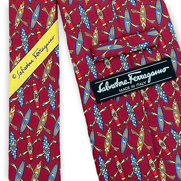 Salvatore Ferragamo Other - 💕HOST PICK💕  Salvatore Ferragamo Kayak and Paddle Printed Tie 100% Silk